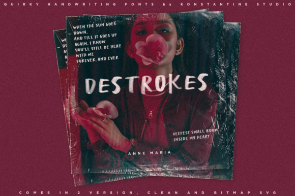 Destrokes: A Modern Display Font for Bold Visual Communication