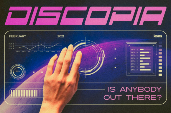 Discopia: A Bold Display Font for Eye-Catching Branding