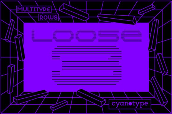 MultiType Rows Loose 3 Font for Creative Projects