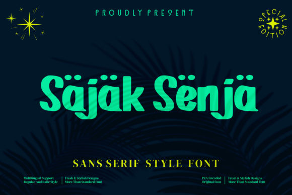 Sajak Senja Font for Handmade Creations