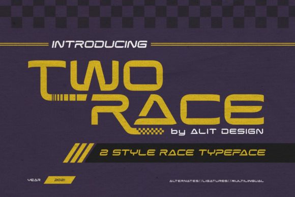 Two Race: A Modern Display Font for Web Design
